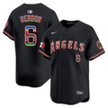 Men's Los Angeles Angels Mexico Vapor Premier Limited Jersey - All Stitched - Black, Anthony Rendon