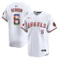 Men's Los Angeles Angels Mexico Vapor Premier Limited Jersey - All Stitched - White, Anthony Rendon