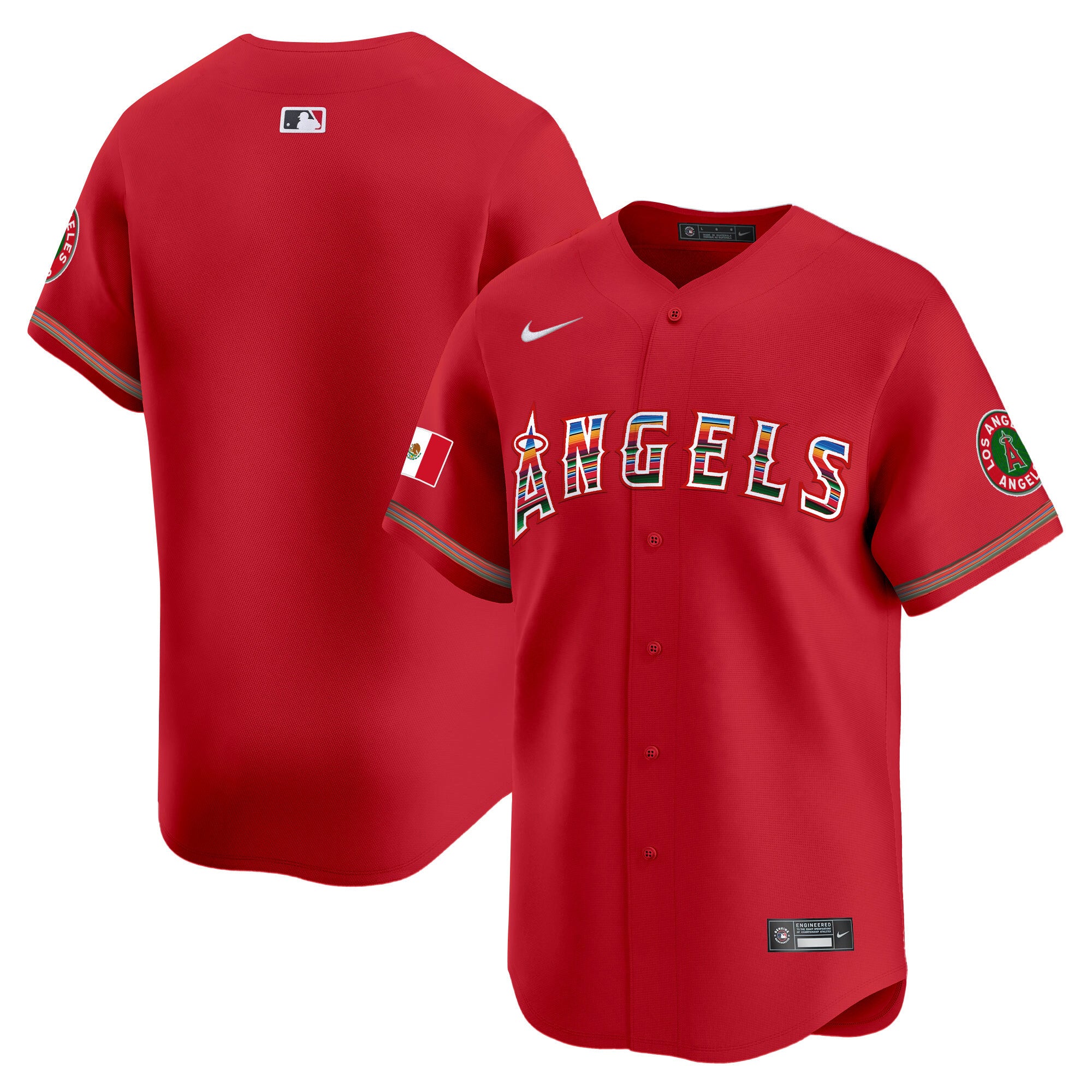 Men's Los Angeles Angels Mexico Vapor Premier Limited Jersey - All Stitched - Red, Team