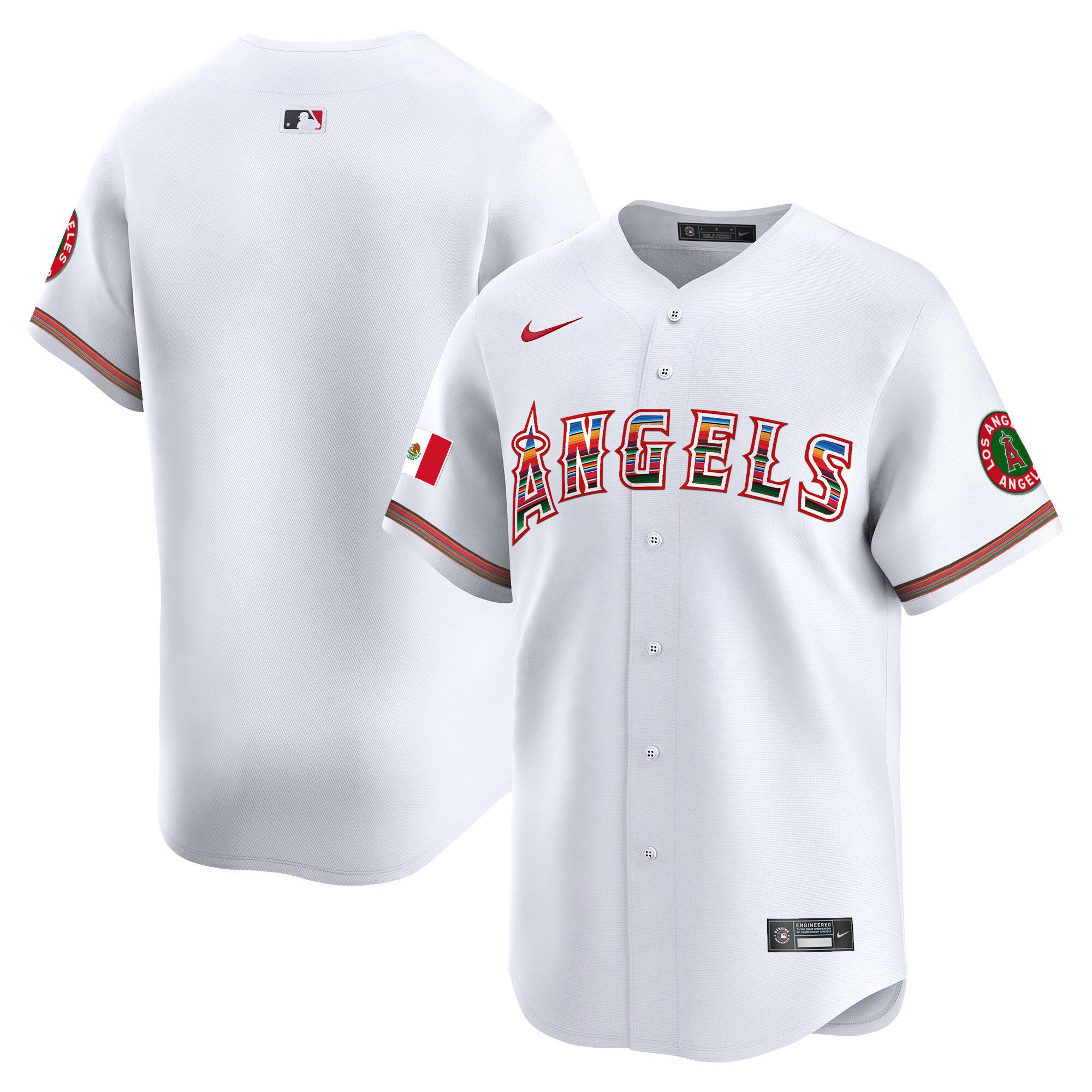 Men's Los Angeles Angels Mexico Vapor Premier Limited Jersey - All Stitched - White, Team