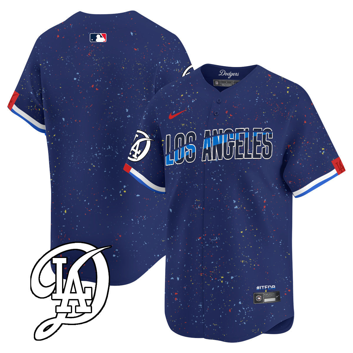Men's Los Angeles Dodgers 2024 City Connect Limited Jersey - All Stitched - Royal, Team