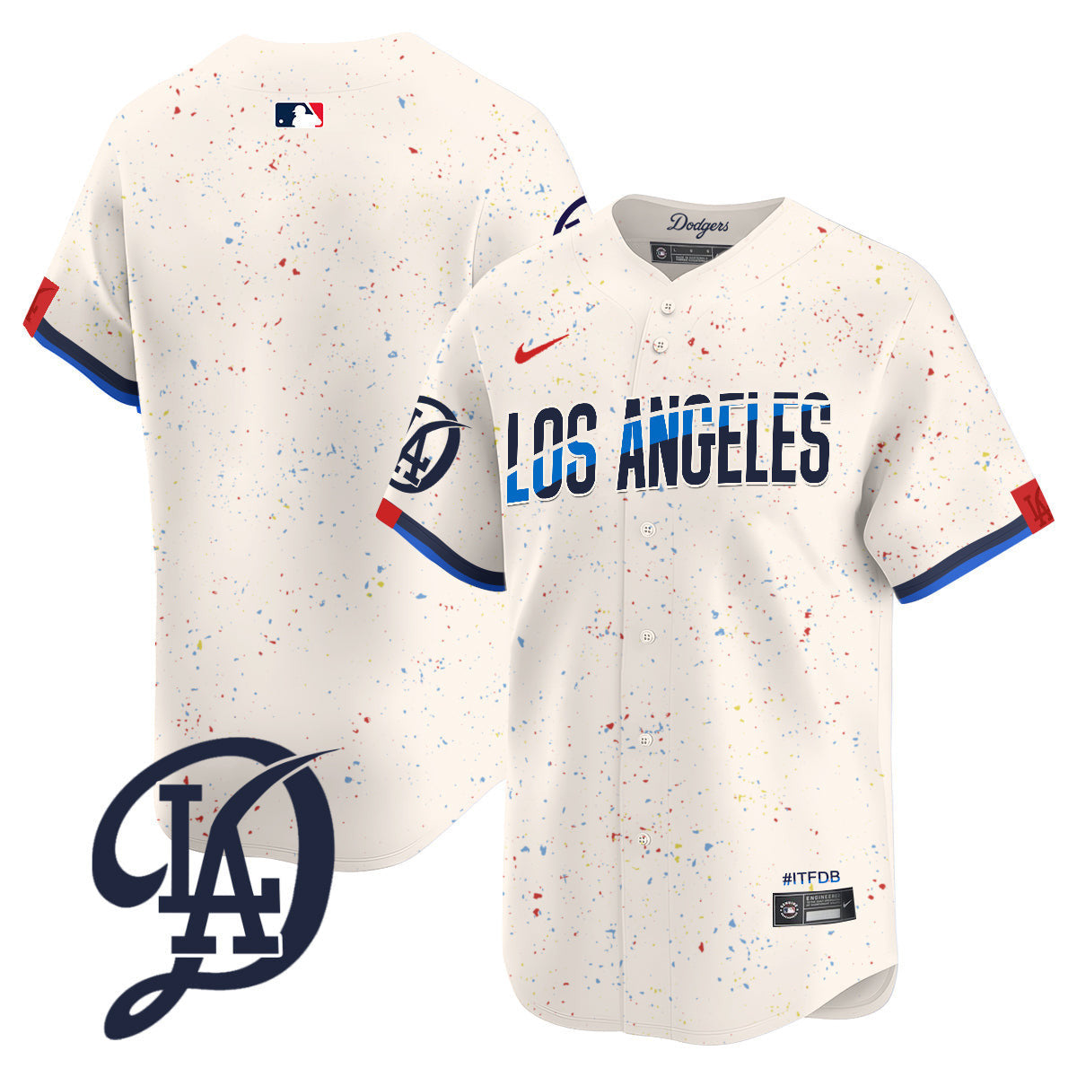 Men's Los Angeles Dodgers 2024 City Connect Limited Jersey - All Stitched - Cream, Team