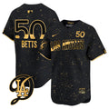 Men's Los Angeles Dodgers 2024 City Connect Limited Jersey - All Stitched - Black Gold, Mookie Betts