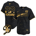 Men's Los Angeles Dodgers 2024 City Connect Limited Jersey - All Stitched - Black Gold, Clayton Kershaw