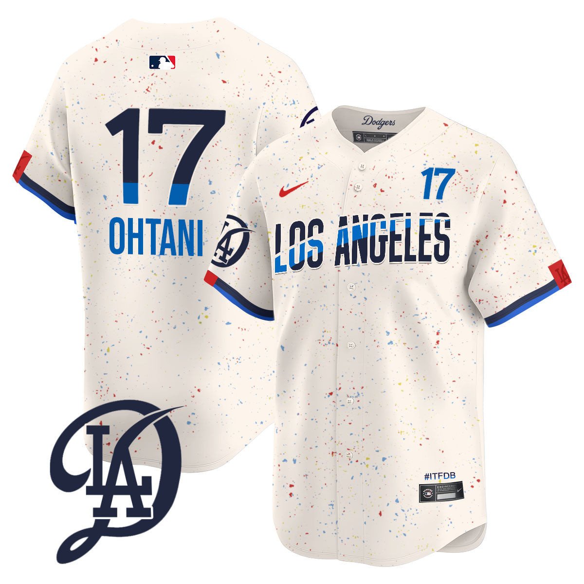 Men's Los Angeles Dodgers 2024 City Connect Limited Jersey - All Stitched - Cream, Shohei Ohtani
