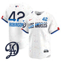 Men's Los Angeles Dodgers 2024 City Connect Limited Jersey - All Stitched - White, Jackie Robinson