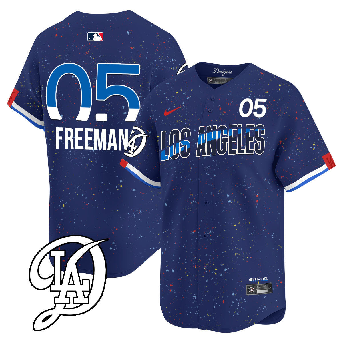 Men's Los Angeles Dodgers 2024 City Connect Limited Jersey - All Stitched - Royal, Freddie Freeman