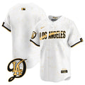 Men's Los Angeles Dodgers 2024 City Connect Limited Jersey - All Stitched - White Gold, Team