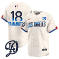 Men's Los Angeles Dodgers 2024 City Connect Limited Jersey - All Stitched - Cream, Yoshinobu Yamamoto