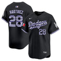 Men's Los Angeles Dodgers Mexico Vapor Premier Limited Jersey V3 - All Stitched - Black, J.D. Martinez
