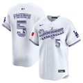Men's Los Angeles Dodgers Mexico Vapor Premier Limited Jersey V3 - All Stitched - White, Freddie Freeman