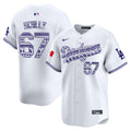 Men's Los Angeles Dodgers Mexico Vapor Premier Limited Jersey V3 - All Stitched - White, Vin Scully