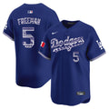 Men's Los Angeles Dodgers Mexico Vapor Premier Limited Jersey V3 - All Stitched - Royal, Freddie Freeman