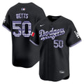 Men's Los Angeles Dodgers Mexico Vapor Premier Limited Jersey V3 - All Stitched - Black, Mookie Betts