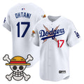 Men's Los Angeles Dodgers x One Piece 2025 Vapor Premier Limited Jersey - Stitched - White, Shohei Ohtani