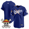 Men's Los Angeles Dodgers x One Piece 2025 Vapor Premier Limited Jersey - Stitched - Royal, Team