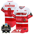 Men's Louisville Cardinals 2025 World Series Vapor Premier Limited Jersey - All Stitched - Gradient Stripes, Jake Schweitzer