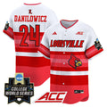 Men's Louisville Cardinals 2025 World Series Vapor Premier Limited Jersey - All Stitched - Gradient Stripes, Wyatt Danilowicz