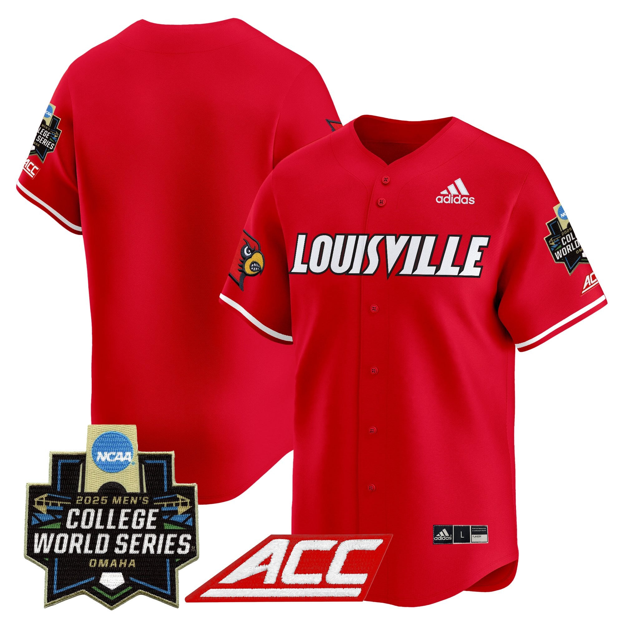 Men's Louisville Cardinals 2025 World Series Vapor Premier Limited Jersey - All Stitched - Red, Team