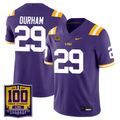 Men's LSU Tigers 100 Years of Tiger Stadium Patch Vapor Limited Jersey - All Stitched - Purple, Caden Durham