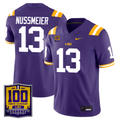 Men's LSU Tigers 100 Years of Tiger Stadium Patch Vapor Limited Jersey - All Stitched - Purple, Garrett Nussmeier
