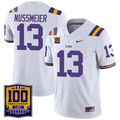 Men's LSU Tigers 100 Years of Tiger Stadium Patch Vapor Limited Jersey - All Stitched - White, Garrett Nussmeier