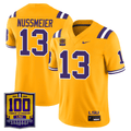 Men's LSU Tigers 100 Years of Tiger Stadium Patch Vapor Limited Jersey - All Stitched - Gold, Garrett Nussmeier