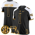 Men's LSU Tigers 2024 Louisiana Patch Gold Vapor Limited Jersey - All Stitched - Alternate, Aaron Anderson