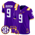 Men's LSU Tigers 2025 Louisiana Patch Vapor Limited Jersey - All Stitched - Purple, Joe Burrow