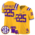 Men's LSU Tigers 2025 Louisiana Patch Vapor Limited Jersey - All Stitched - Gold, Death Valley 225