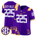 Men's LSU Tigers 2025 Louisiana Patch Vapor Limited Jersey - All Stitched - Purple, Death Valley 225