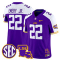 Men's LSU Tigers 2025 Louisiana Patch Vapor Limited Jersey - All Stitched - Purple Alternate, John Emery Jr.