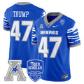 Men's Memphis Tigers 2024 Vapor Limited Jersey - All Stitched - Royal, Donald Trump