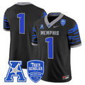 Men's Memphis Tigers 2024 Vapor Limited Jersey - All Stitched - Black, #1 Team