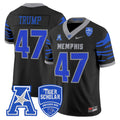 Men's Memphis Tigers 2024 Vapor Limited Jersey - All Stitched - Black, Donald Trump