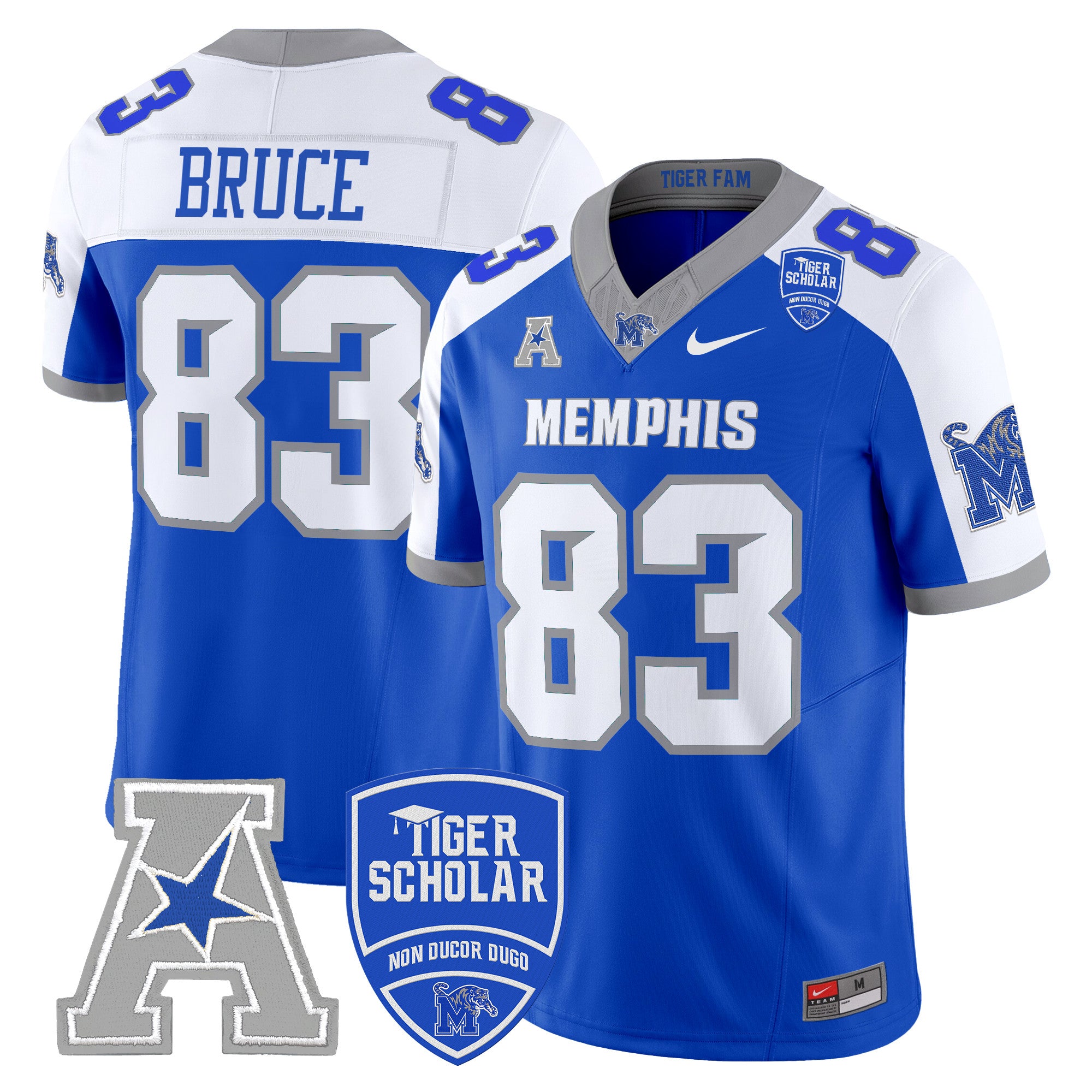Men's Memphis Tigers 2024 Vapor Limited Jersey - All Stitched - Royal Alternate, Isaac Bruce