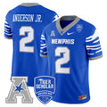 Men's Memphis Tigers 2024 Vapor Limited Jersey - All Stitched - Royal, Mario Anderson Jr.