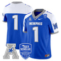 Men's Memphis Tigers 2024 Vapor Limited Jersey - All Stitched - Royal Alternate, #1 Team