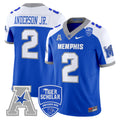 Men's Memphis Tigers 2024 Vapor Limited Jersey - All Stitched - Royal Alternate, Mario Anderson Jr.