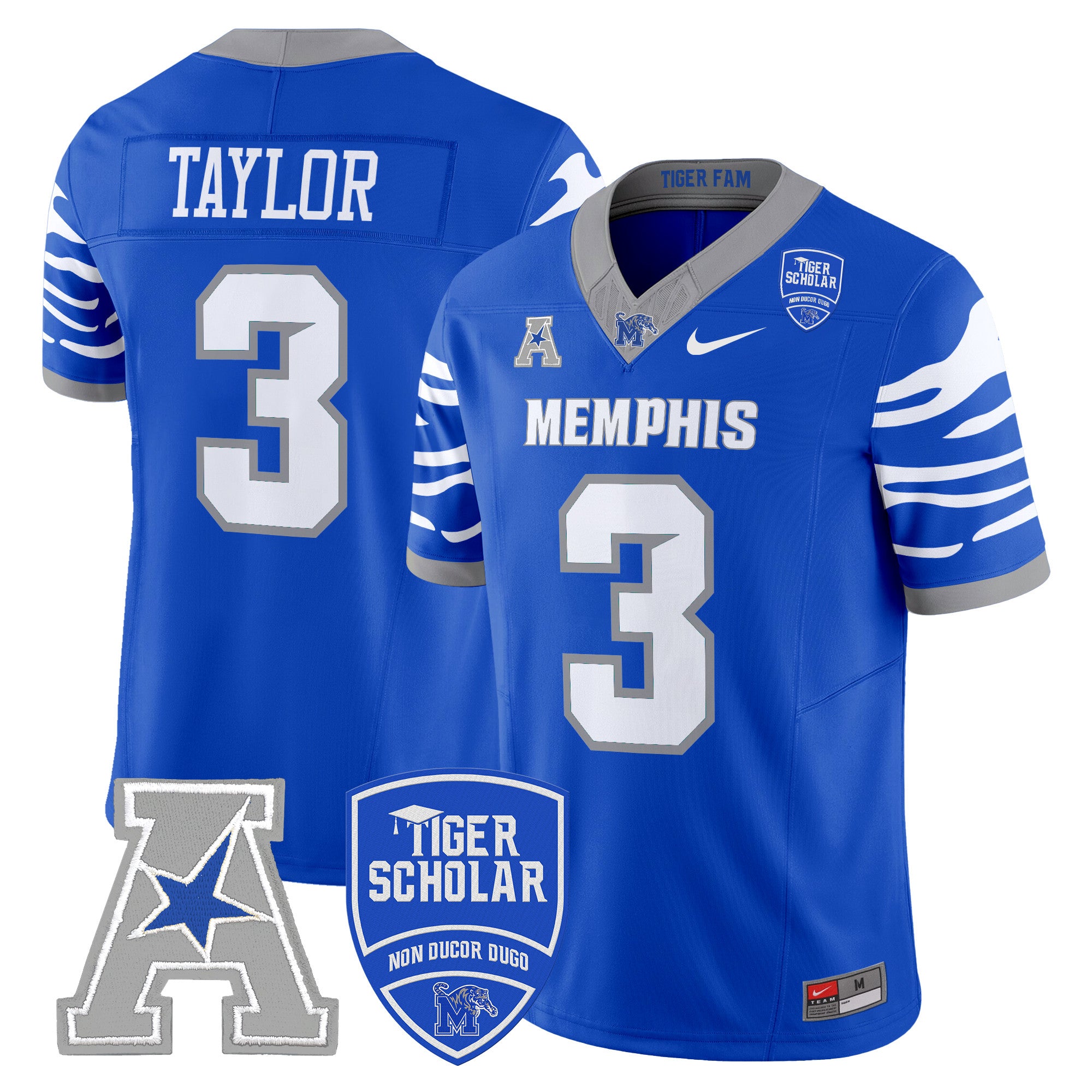 Men's Memphis Tigers 2024 Vapor Limited Jersey - All Stitched - Royal, Roc Taylor