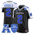 Men's Memphis Tigers 2024 Vapor Limited Jersey - All Stitched - Black Alternate, Mario Anderson Jr.