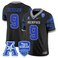 Men's Memphis Tigers 2024 Vapor Limited Jersey - All Stitched - Black, Seth Henigan
