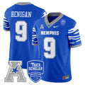 Men's Memphis Tigers 2024 Vapor Limited Jersey - All Stitched - Royal, Seth Henigan