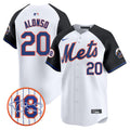 Men's Mets Darryl Strawberry Patch Vapor Premier Limited Jersey - All Stitched - Alternate, Pete Alonso