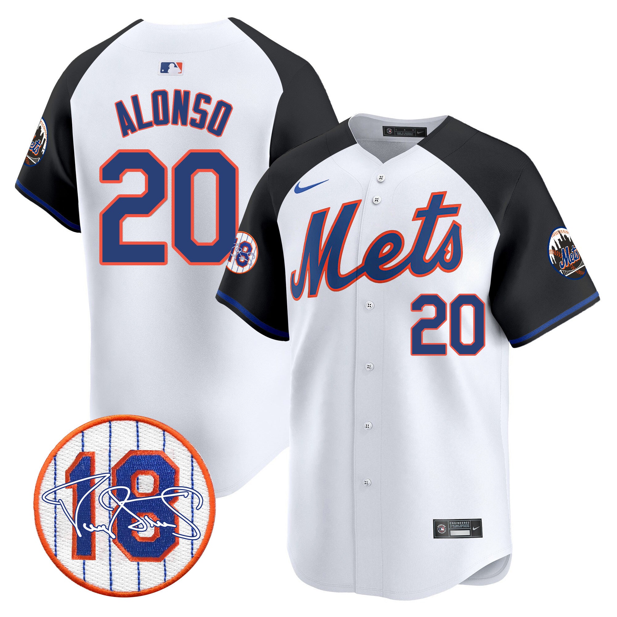 Men's Mets Darryl Strawberry Patch Vapor Premier Limited Jersey - All Stitched - Alternate, Pete Alonso
