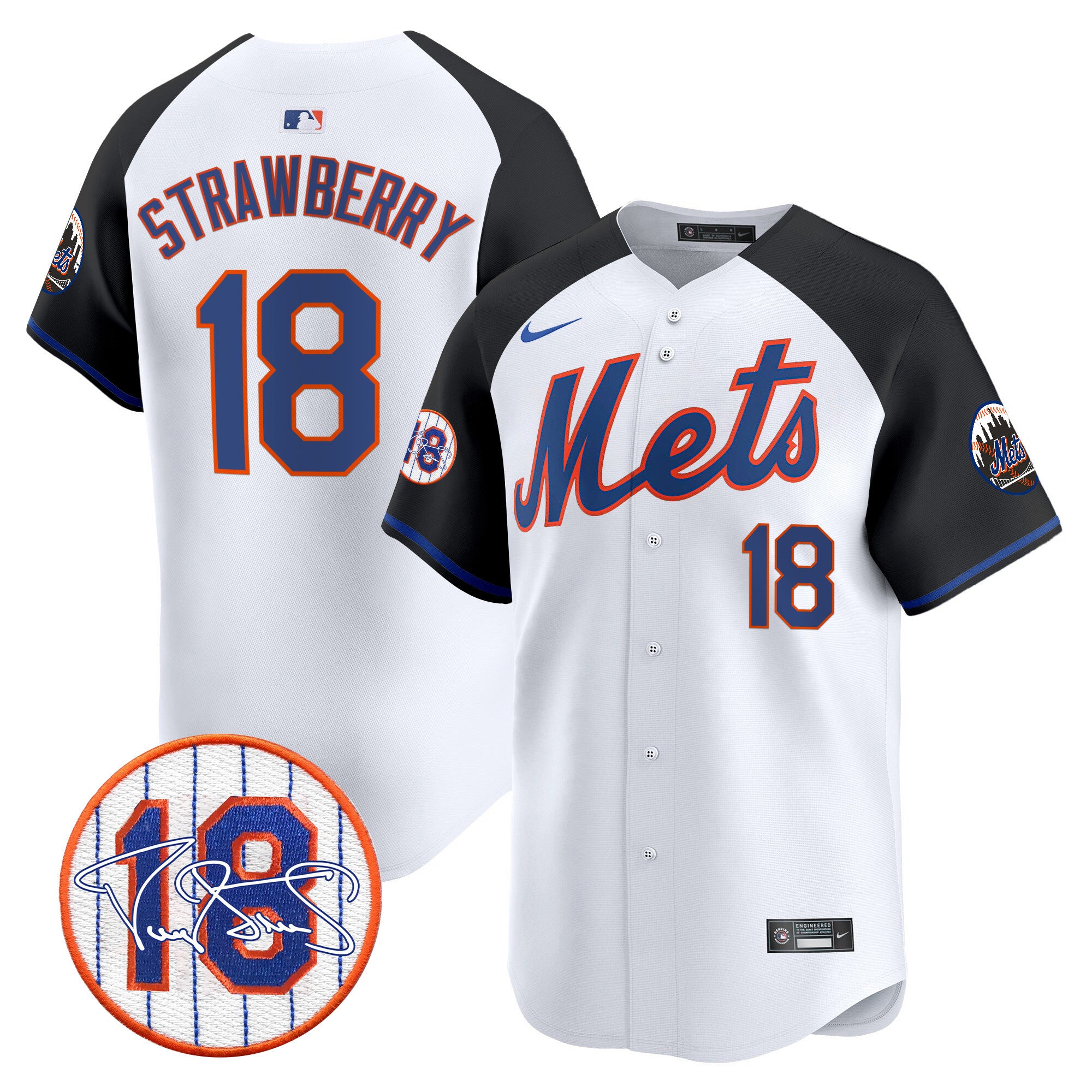 Men's Mets Darryl Strawberry Patch Vapor Premier Limited Jersey - All Stitched - Alternate, Darryl Strawberry