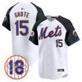 Men's Mets Darryl Strawberry Patch Vapor Premier Limited Jersey - All Stitched - Alternate, Jerry Grote