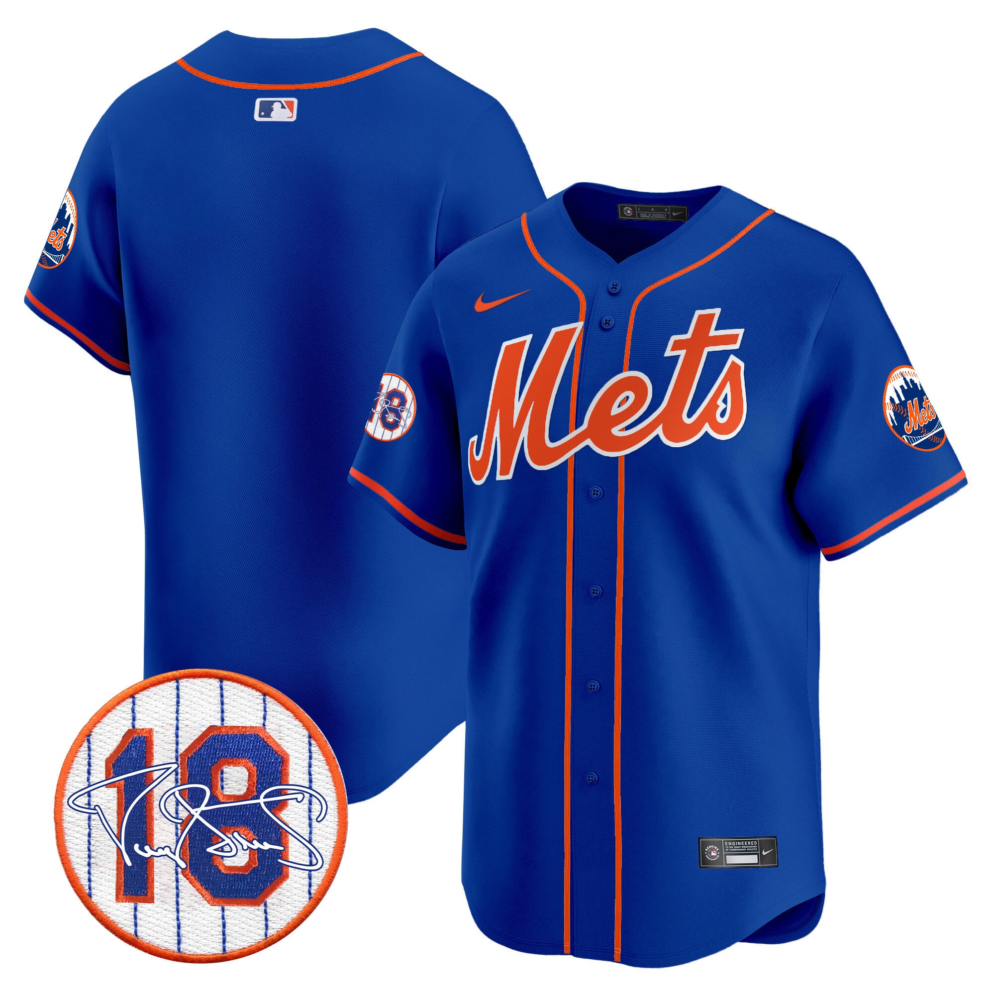 Men's Mets Darryl Strawberry Patch Vapor Premier Limited Jersey - All Stitched - Royal, Team