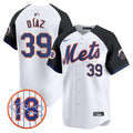 Men's Mets Darryl Strawberry Patch Vapor Premier Limited Jersey - All Stitched - Alternate, Edwin Díaz
