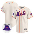 Men's Mets Grimace Vapor Premier Limited Jersey - All Stitched - Cream, Team